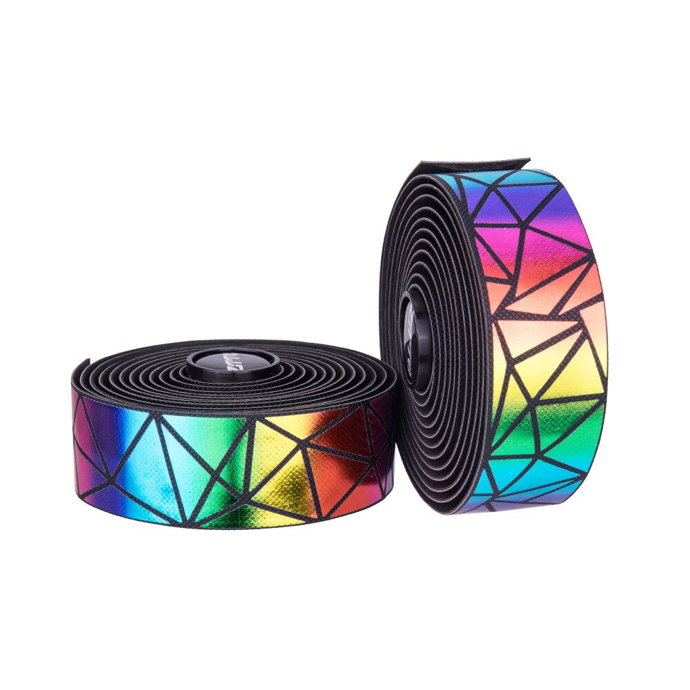 1 Pair ZTTO Gravel Bike Reflective Bar Tape Road Bike Colorful Gradient Color Non-slip Handlebar Tapes Bicycle EVA Tape Bartape