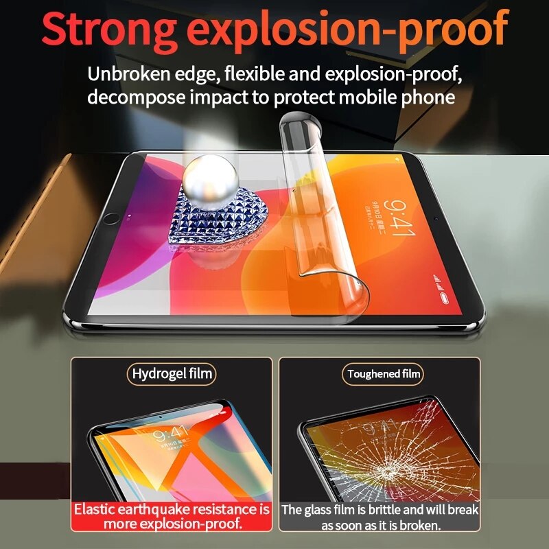 HD Hydrogel Film for Ipad Pro 11 9.7 10.2 10.5 mini 5 Air 4 3 2 1 Protective iPad 8th 7th generation Screen Protector