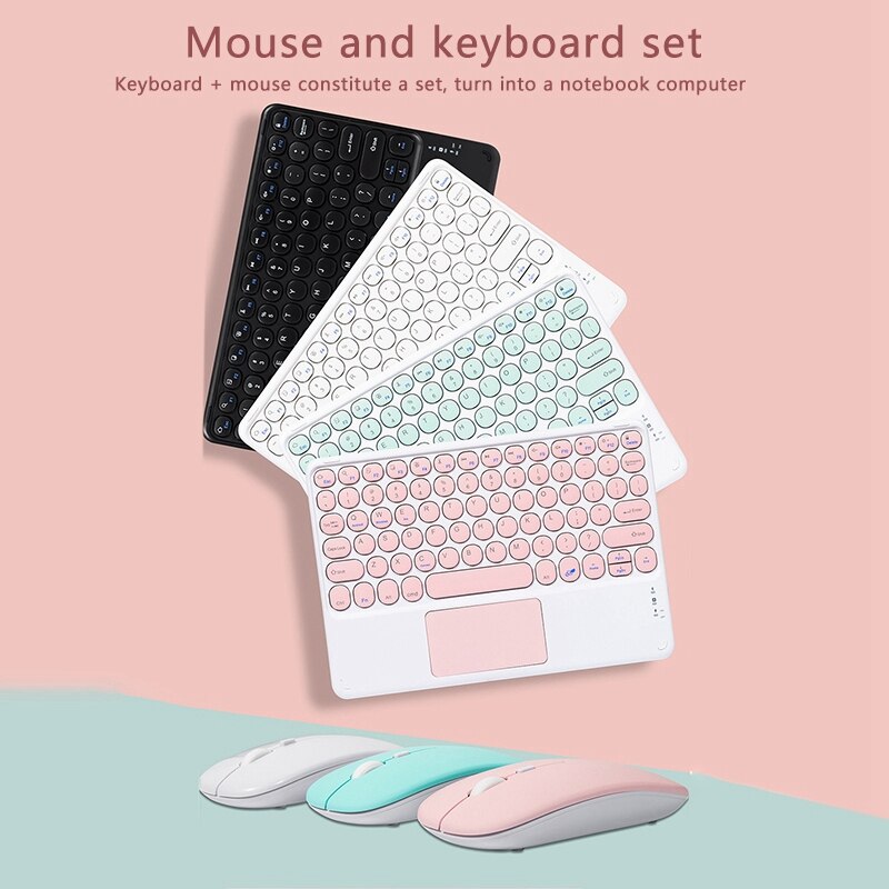 Keyboard and Mouse Set, Smart Wireless Bluetooth Mouse and Keyboard for Ios and Android Phones and Tablets