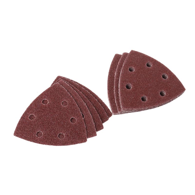 Papel de lija Triangular de 20 piezas, grano de 40-240 triángulo, 90mm, 3,54 pulgadas, papel de lija adhesivo, disco de lijado de pulido, herramientas abrasivas