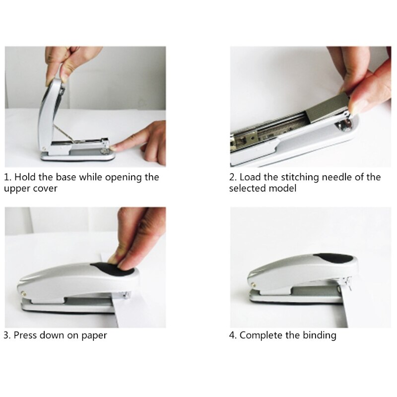 Metal Iron Heavy Duty Stapler Paper Book Binding Stapling Machine Labor Saving 28GE