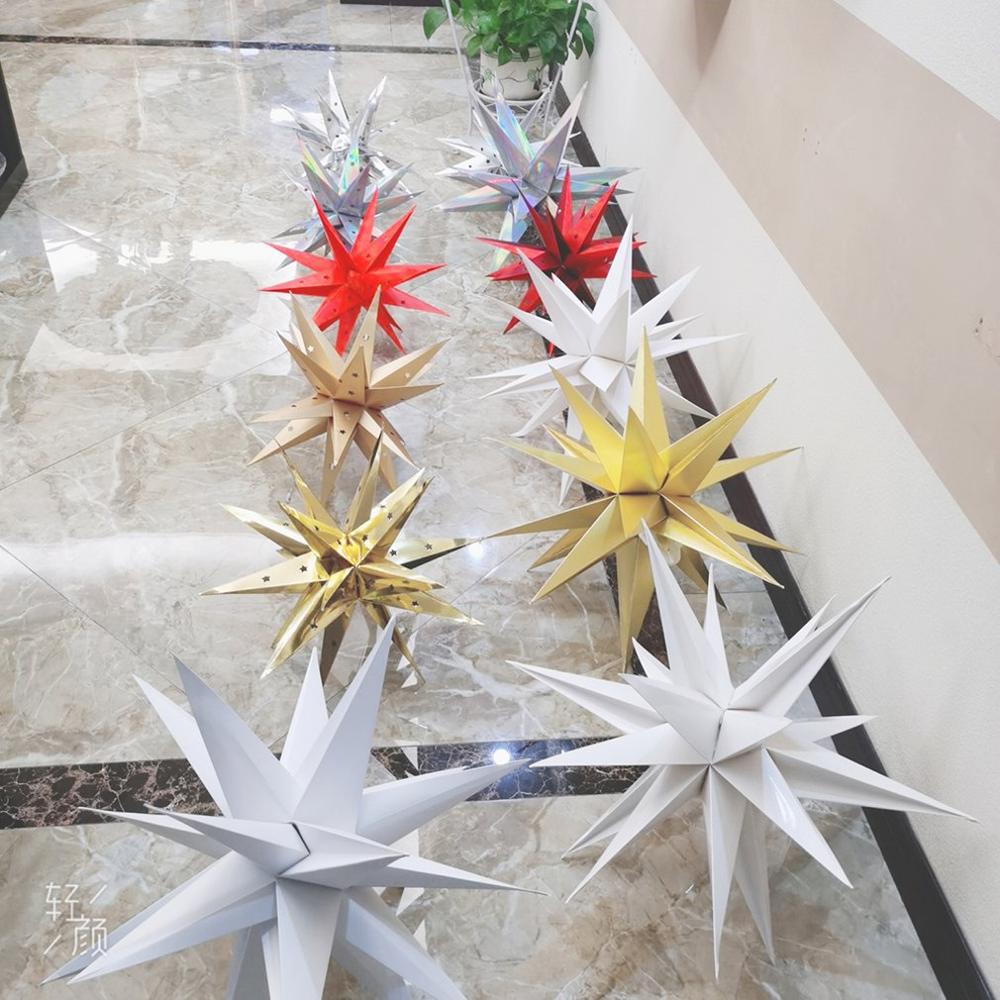Star Light Christmas Decorations High-Brightness Conversion Light Beautiful 3D Glowing Star Lights Outdoor Waterproof
