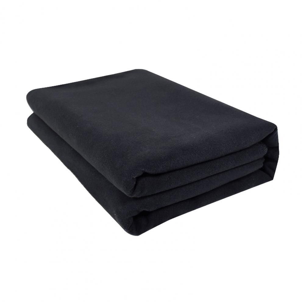 Mantas de Yoga antideslizantes, manta plegable anticaída, antipelusas, Color sólido, para viajes, deporte, Fitness, ejercicio, Pilates, esterillas de entrenamiento: Negro