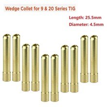 10Pcs Wig Collet Voor 9 &amp; 20 Serie 3.2Mm Standaard Tigtoortsen Gesmolten Kwarts Pak WP9 Wedge Collet kit Voor Lastoorts