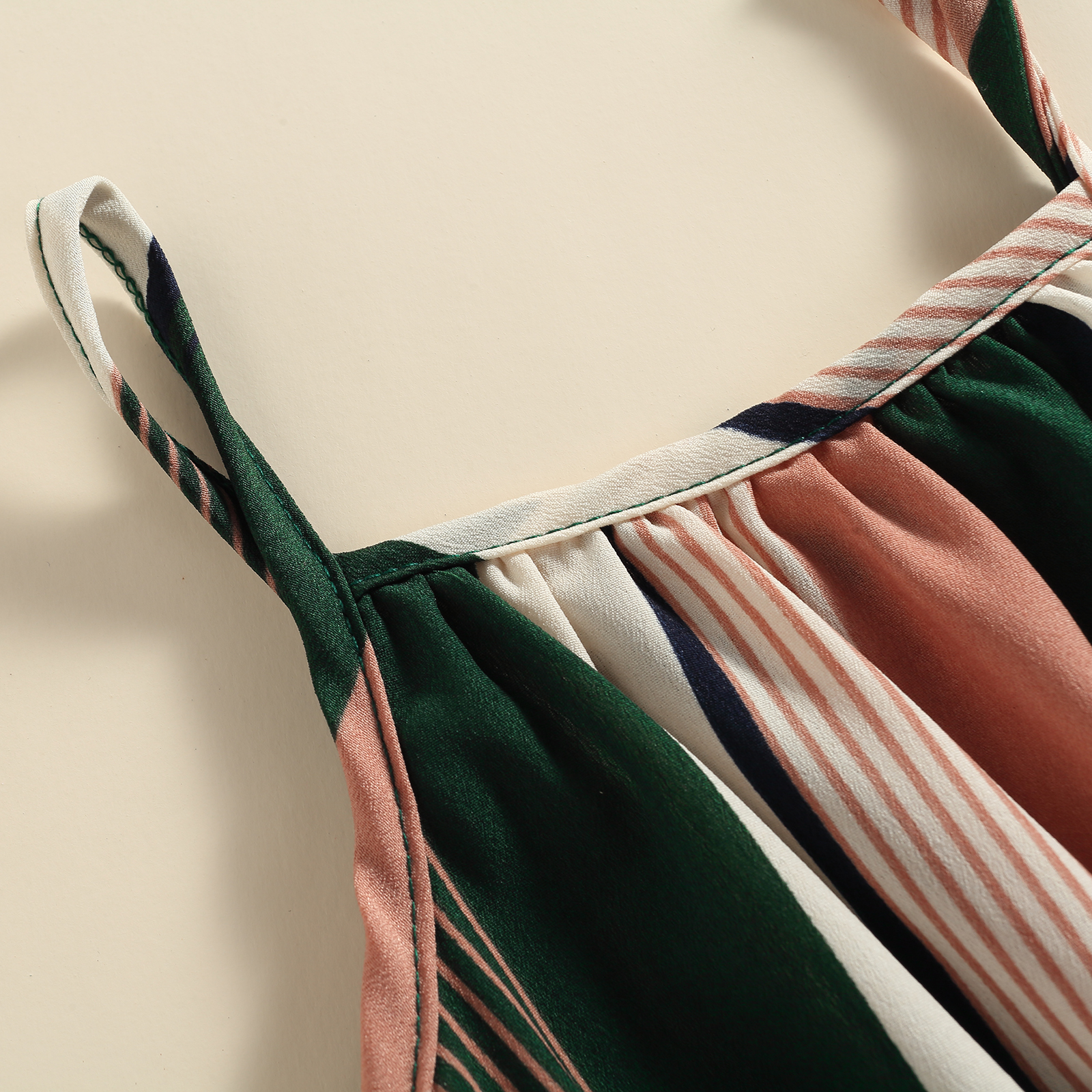 Combinaison à bretelles sans manches pour filles, décontractée, Bandage, salopette imprimée à rayures, pantalons longs, vêtements pour enfants, été