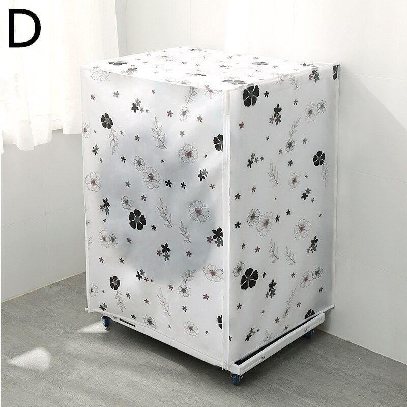 Hem tvättmaskin förvaringsarrangör tecknad dammöverdrag tvättmaskin lock vattentät skyddskåpa organisation: 04