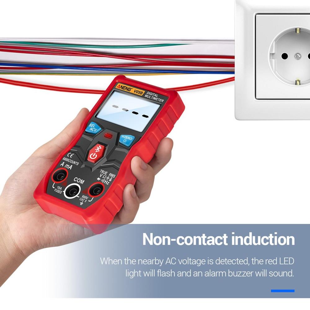 V05B Digital 6000 Counts Analog Multimeter AC/DC Currents Voltage Mini Testers True RMS Bluetooth Multimetro