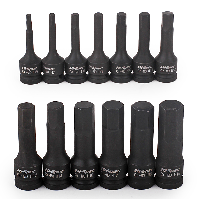 Hi-Spec 1/2 Electric Drill Socket Adapter Cr-Mo Universal Impact Wrench Socket Adapter Tool Hex Head For Impact Wrench Cordless