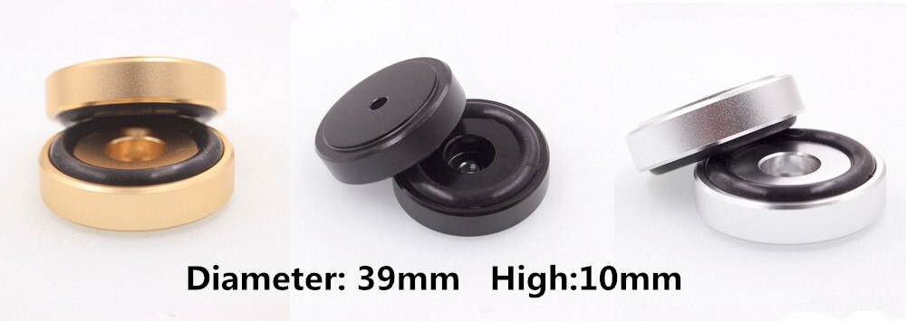 S-009 Alle Aluminium 1 Set/4 Stuks Eindversterker Shock Voet Kussen Speaker/Cd Speler/Subwoofer Shock voeten: 39x10mm