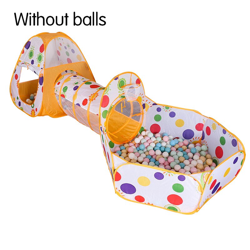 Folding Baby Toys Ball Pool Portable Baby Tent House Crawling Tunnel Ocean Indoor Outdoor Games Kids Tent Playing House: Orange