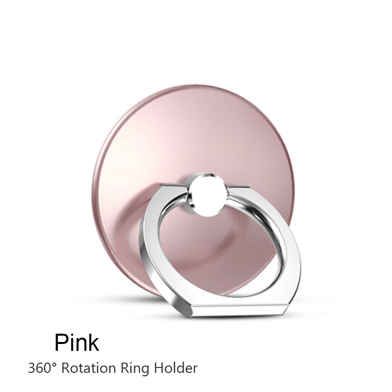 Finger Ring praktisch Smartphone Ständer Halfter praktisch Clever-Runde Telefon Ring transparent Katze Halfter Herz Buchse Auto Halterung Ständer: Yuan-Rosa