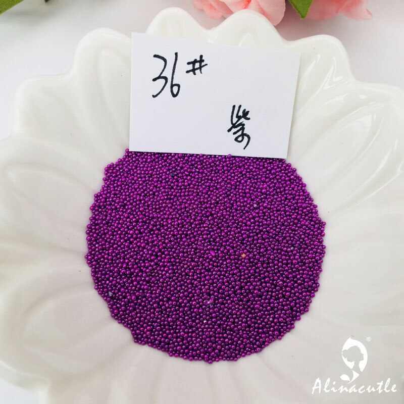 20g/ parti nail art bittesmå stål kaviar perler 3d manicure smykker gør det selv håndlavede kort blomst støvdrager pailletter shaker: 8 lilla