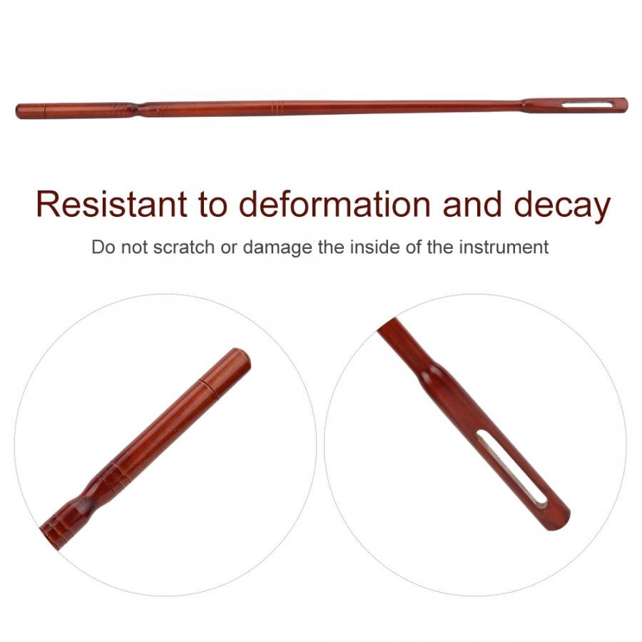 Madeira de bordo flauta vara de limpeza succinite cor flauta manutenção acessório flauta ferramenta 36.2x0.96 cm