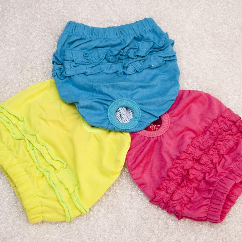 Pet Physiologischen Hosen Spitze Hosen Hund Anti-Mobbing Waschbar Weibliche Hund Shorts Pet Kleidung: Blau / L
