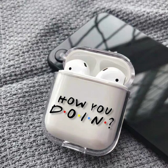 TV Amici Ragazze Cassa Del Trasduttore Auricolare Per il iPhone di Apple Ricarica Della Cassa Della Scatola Per AirPods 2 1 Morbido Trasparente Coperchio di Protezione Accessori: I302148