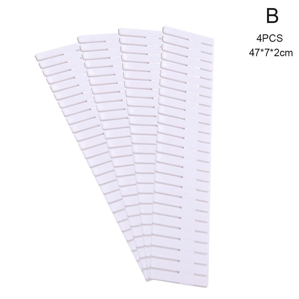 Adjustable Plastic Drawer Divider DIY Storage Shelves Combination Space-saving Free Division Household Tools Board Partitio S7R7: white 47X7X2cm