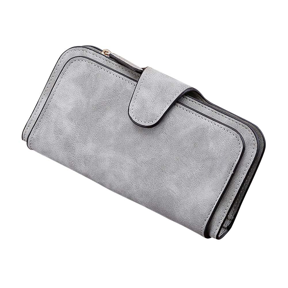 Vrouw Vier Fold Portemonnee Met 14 Kaartsleuven Portemonnee Voor Vrouwen Pu Card Bag Multi-Card Slots Telefoon tas Voor 4.7Inch Telefoons: Gray