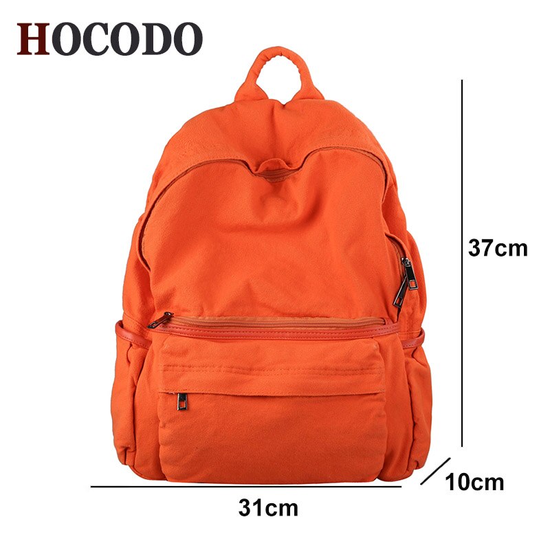 Eenvoudige Effen Kleur Canvas Rugzak Voor Vrouwen College Student Vintage Laptop Tas Kawaii Dames Rugzak Mode Schooltas