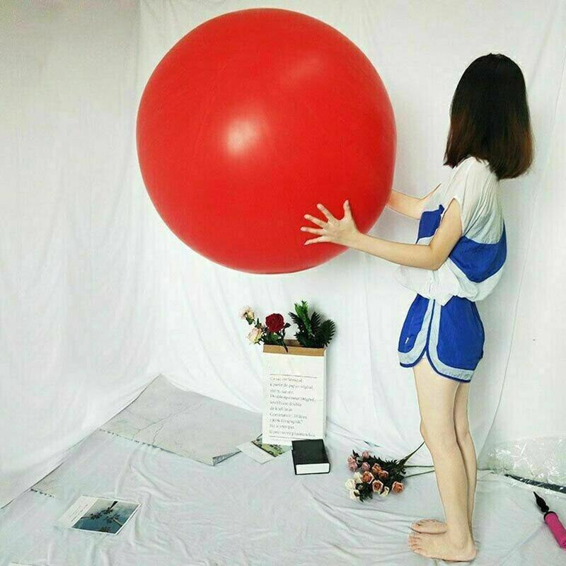 1 Pcs 72 Inch Rode Latex Ballonnen Opblaasbare Ronde Klimmen Ballon Speelgoed Bruiloft Decoratie Grote Ballon Verjaardagsfeestje Decoratie