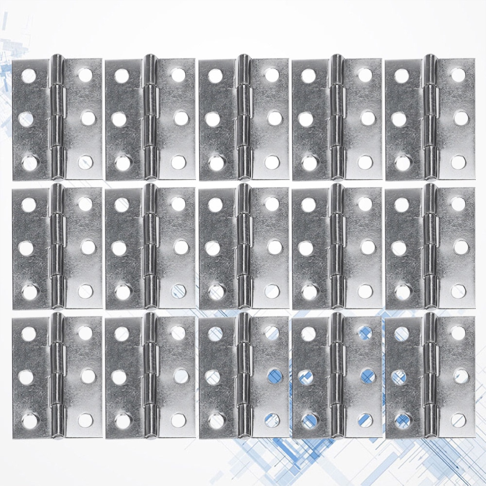 32pcs 1.5 Inch Door Hinge Stainless Steel Flap Hinge Counter Back Flap Backflap Hinge Drawer Butt Hinge (Silver)