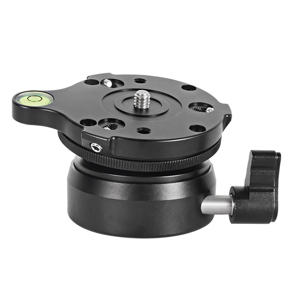 DSLR Camera Horizontal Adjusting Plate Durable Universal Panoramic Head Bubble Level Portable Tripod Leveling Base