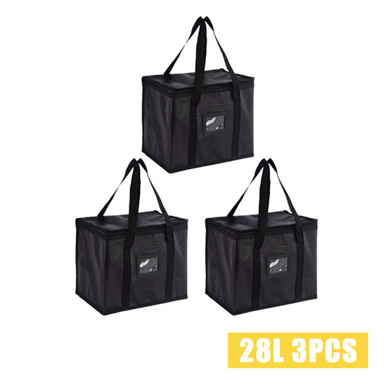 70L Insulated Thermal Cooler Bag Insulation To Keep Cold Large Capacity Portable Lunch Bag Zip Picnic Camping Tin Foil Food Bag: Orange