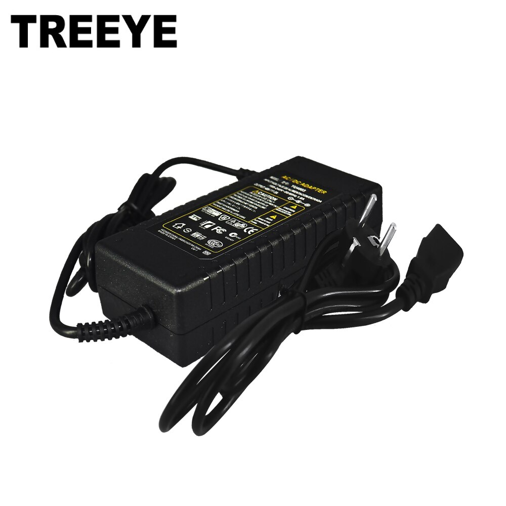 TREEYE DC Voeding 48V 3A Adapter Oplader voor CCTV POE Camera