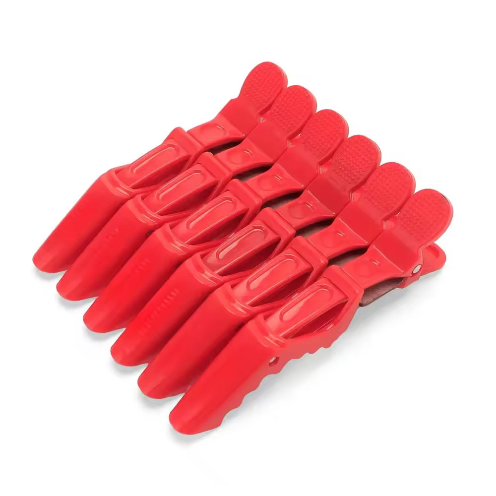 6PCS Alligator Haar Clip Kappers Klemmen Plastic Haar Klauw Professionele Kapper Voor Salon Styling Haarspelden Haaraccessoires: GOLD