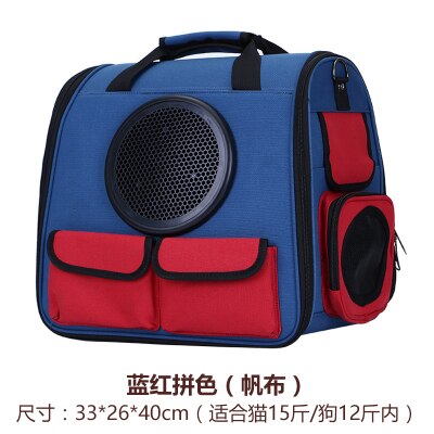 Cat space bag cat backpack pet dog travel out backpack back dog cat cat canvas carry cabin school bag: Green