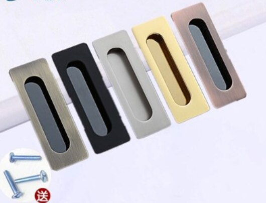 1pc Embedded Sliding Door Handles Hidden Invisible Cupboard Wardrobe Cabinet Push / Pull Handles Door Hardware