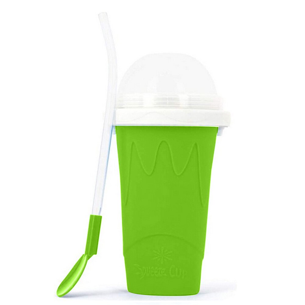 Exprimidor de tazas de arena para batidos caseros, máquina para hacer helados de hielo, batidos de hielo de enfriamiento rápido en taza, botella mágica: Green	