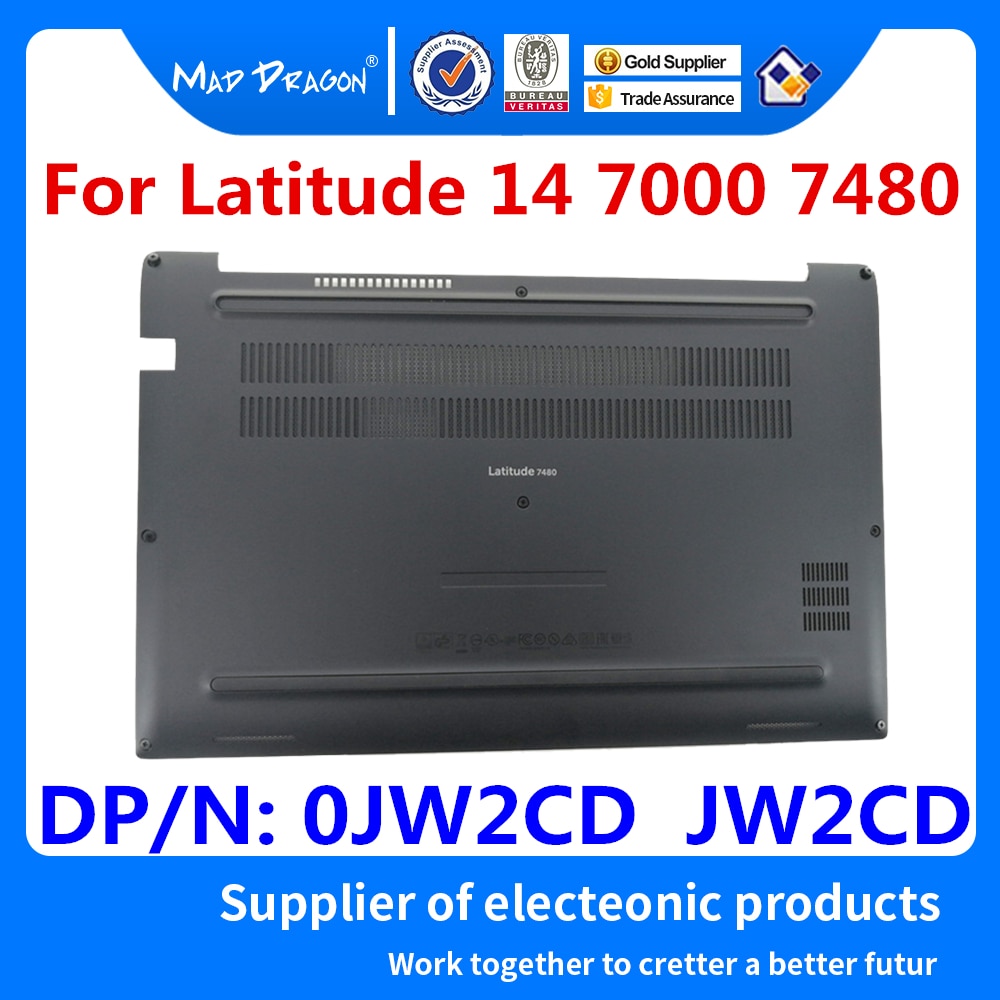 original Laptop Bottom Base Bottom Cover Assembly for Dell Latitude 14 7000 7480 E7480 0JW2CD JW2CD AM1S1000703