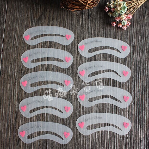 9 stücke Auge-stirn Schablone Arten Stirn Gemalt Augenbraue Bleistift Schablonen Schablone Schablone Modell für Auge Augenbraue