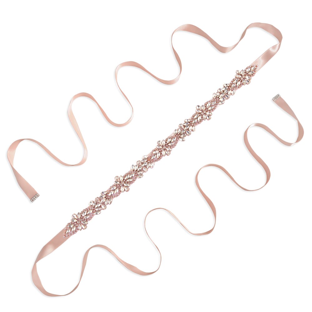 TRiXY S429 różbyć winnym złoto dżetów pas pas ślubny diament szarfa pasek robić sukni ślubnej kość słoniowa aplikacja ślubna na akcesoria ślubne: vintage różowy