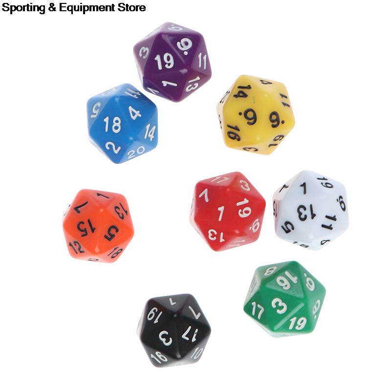 Wirkung D20 Würfel Für Tisch Brettspiel 20 Seitige Daten Reiche Farben Schreibtisch-Spiel Zubehör Für Brettspiel Acryl Digital würfel