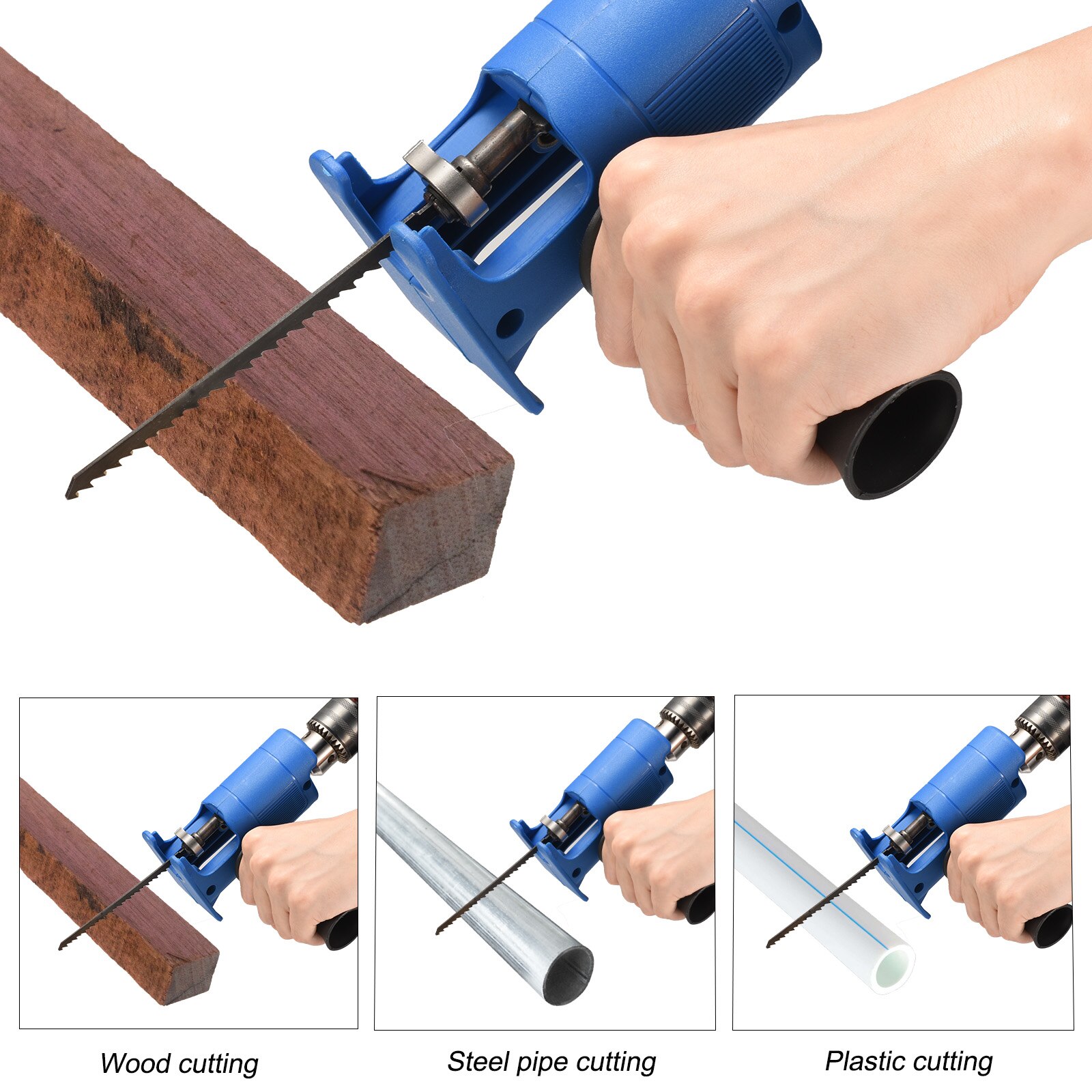 Cordless Reciprocating Saw Adapter Electric Drill Modified Electric Saw Hand Tool Wood Metal Cutter Saw Attachment Adapter