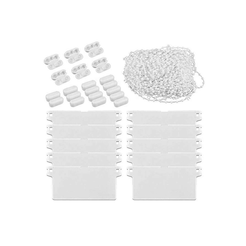Vertical Blinds Curtain Accessories Set Rolling Louver Blinds Parts Curtain Kit Bottom Plate Blind Bead Connector Clips: Default Title