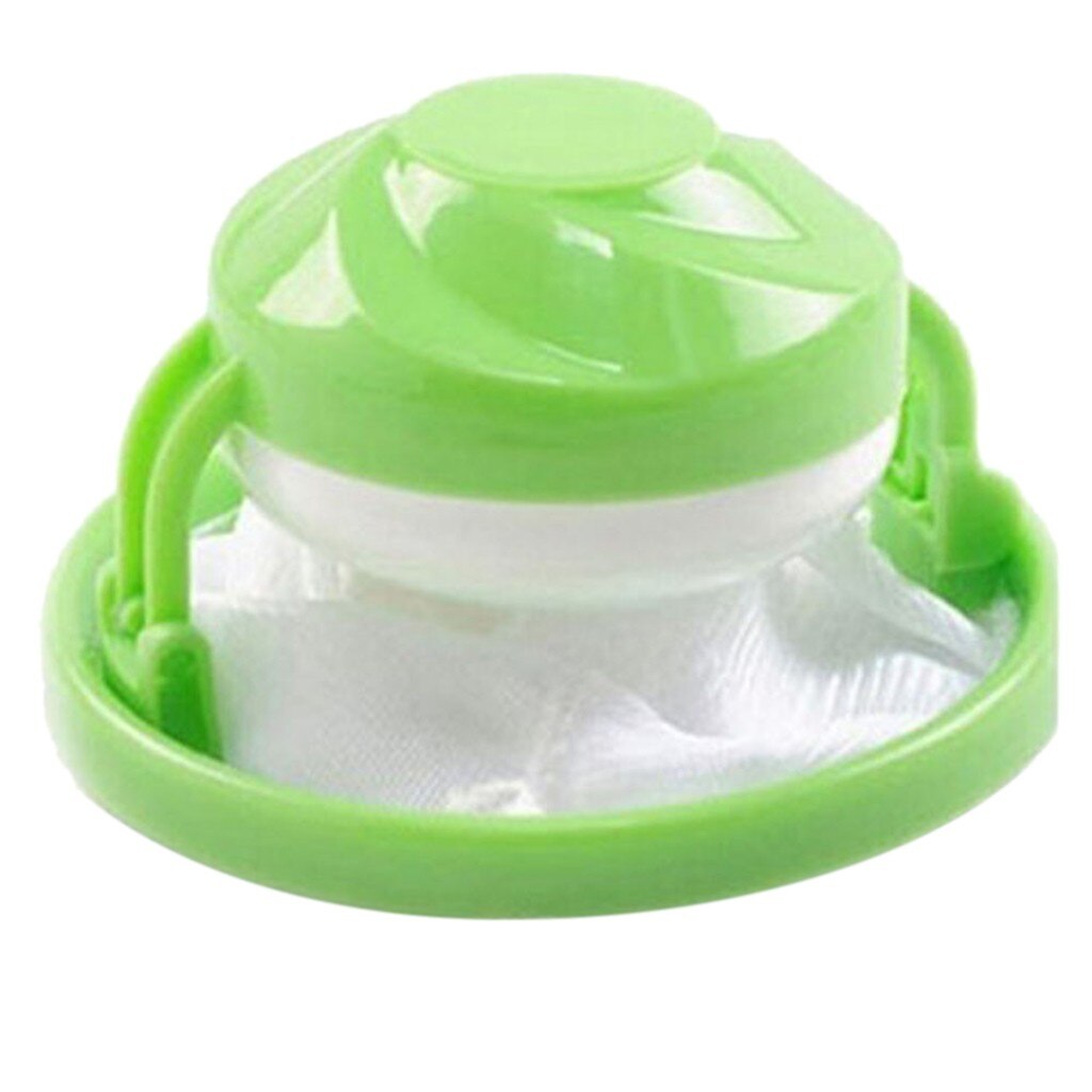 2 stücke Waschmaschine Fussel Filter Tasche Wäsche Gittergewebe Haar Fänger Schwimm Ball Beutel: 2Stck Grün