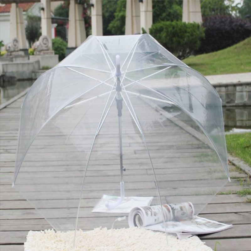 Paraguas transparente con forma de cúpula de burbuja para exteriores, sombrilla a prueba de viento, decoración de deshierbe de princesa, G5GB