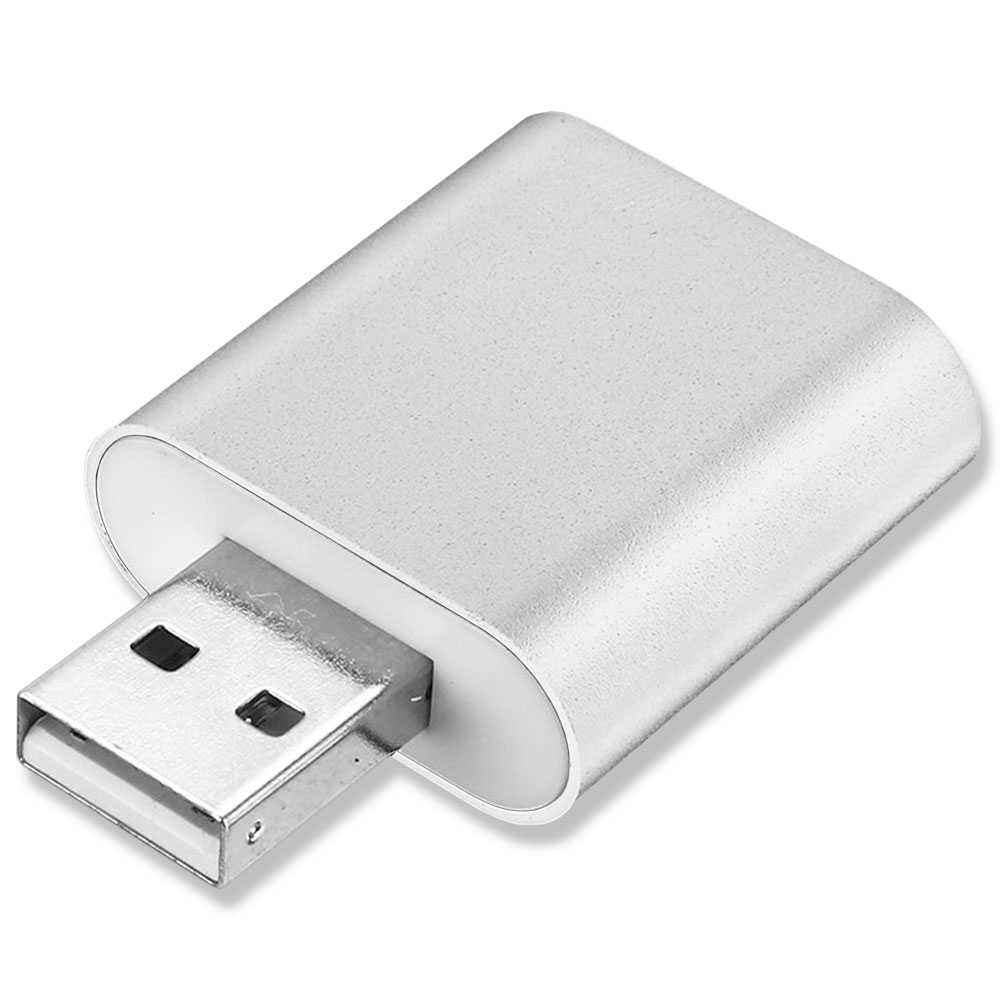 USB External Sound Adapter With 3.5mm Jack - Stereo Audio & Microphone Adapter For PC & Laptop (2 Pack)
