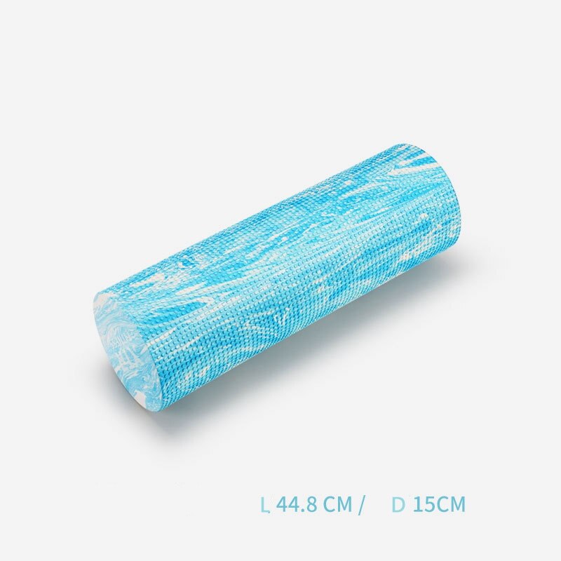 Yoga Block & Pilates Foam Roller - EVA Foam - Muscle Tissue Massage - Fitness Gym Workout Cushion: Blue 45CM