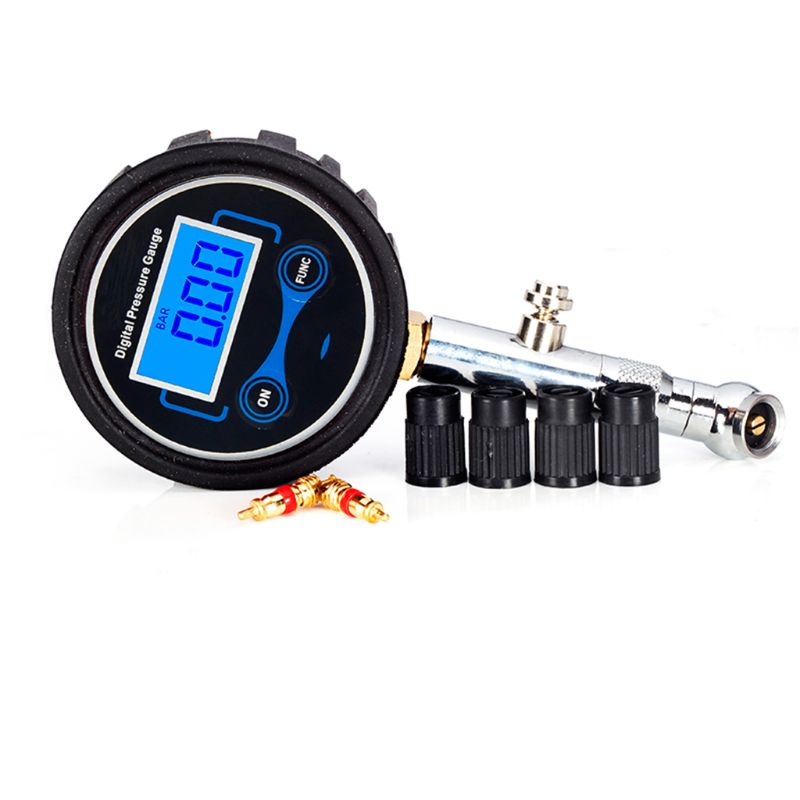 Manómetro Digital LCD de 0-200PSI para neumáticos de coche, presión de aire para motocicletas, coches, camiones, bicicletas, motocicletas, comprobador de vehículos