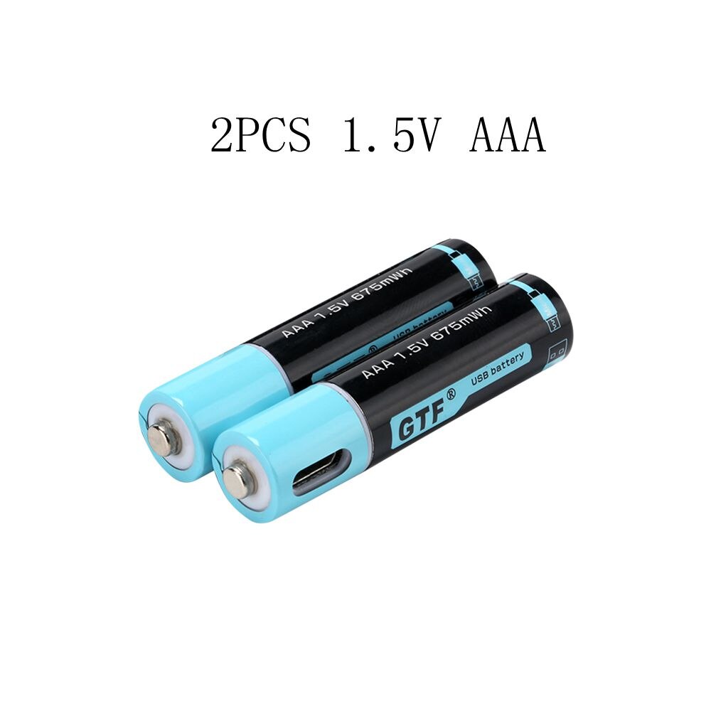 Bateria GTF o dużej pojemności 1.5V AAA 450mAh akumulator na USB 1.5V 675mwh dla zabawki zdalnie sterowane baterii typu AAA-C: WHITE