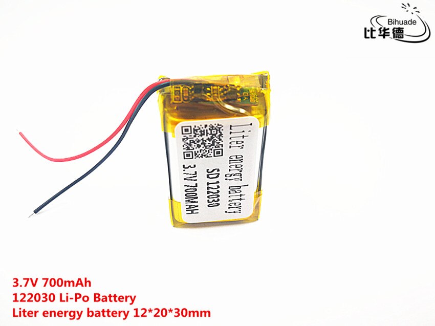 Litro batteria a energia Buon Qulity 3.7 V, 700 mAH, 122030 Polimero agli ioni di litio/batteria Li-ione per il GIOCATTOLO, BANCA di POTERE, GPS, mp3, mp4