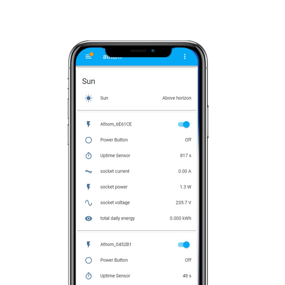 ATHOM preflashed ESPhome Smart Plug Works With Home Assitant US Standard 16A