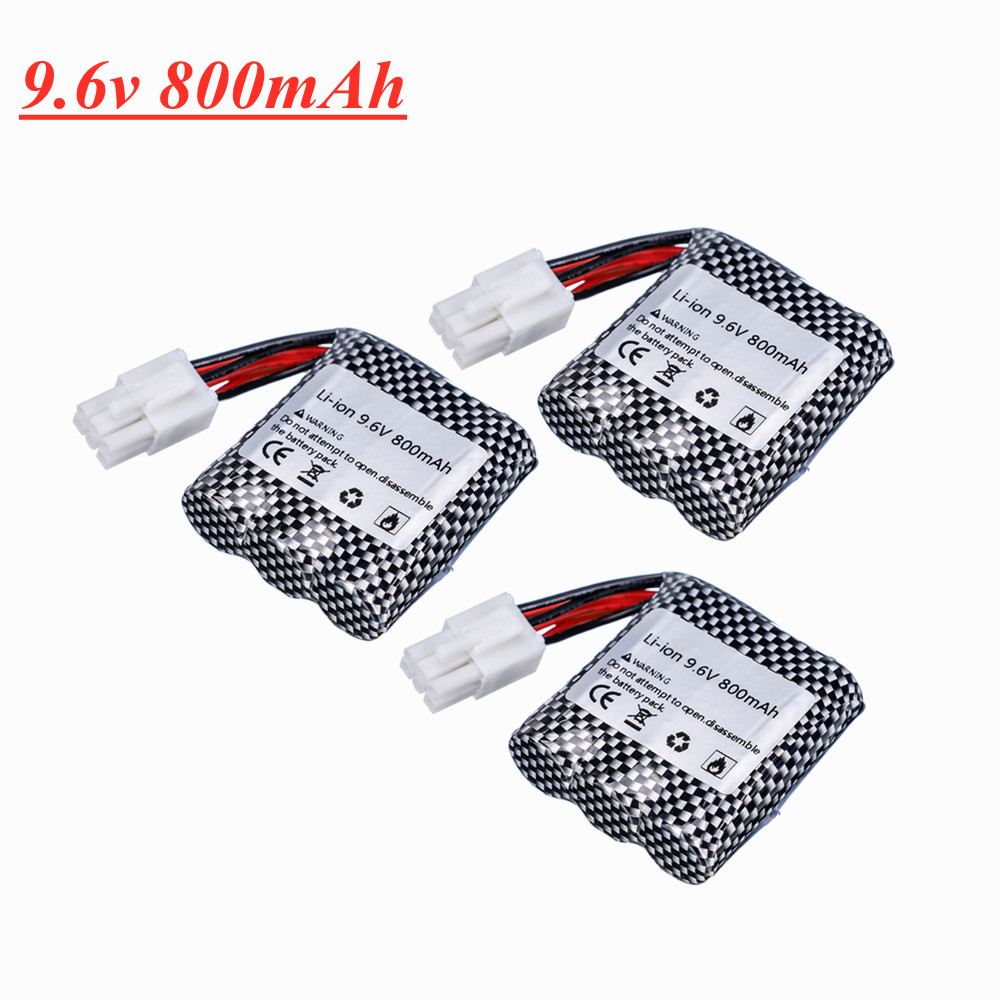 9.6v li-ion batteri for 9115 9116 s911 s912 rc bil lastebil ekstra oppgradering 9.6v 800 mah 9115 9116 oppladbart batteri for leker bil