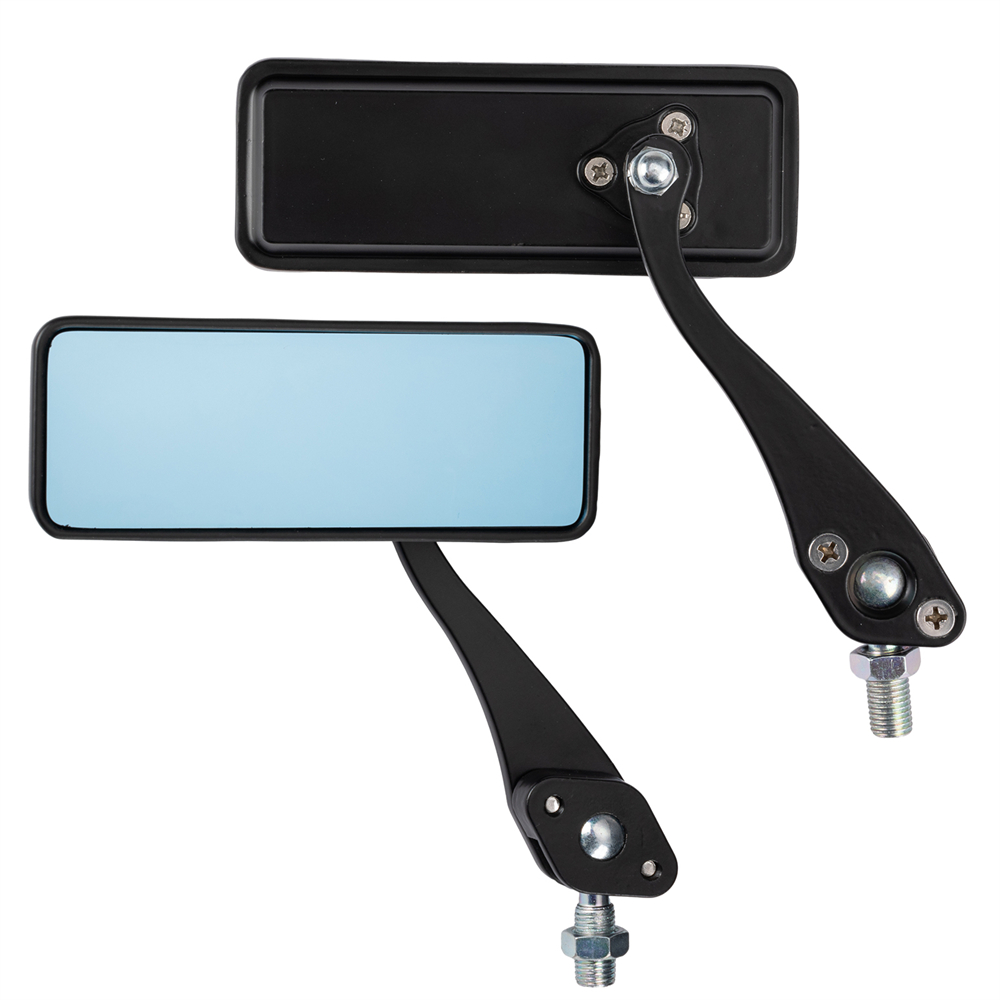 Universal Motorcycle Rearview Mirror Square Mirror Aluminum Alloy Adjustable Angle Motorbike Off-road Side Mirrors & Accessories: Default Title