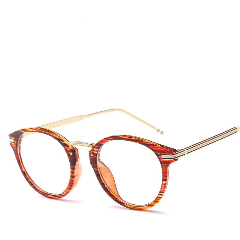 LONSY Round Myopia Optical Glasses Frame Women Brand Plain Clear Eyeglasses frame oculos De Grau LS-CJG008