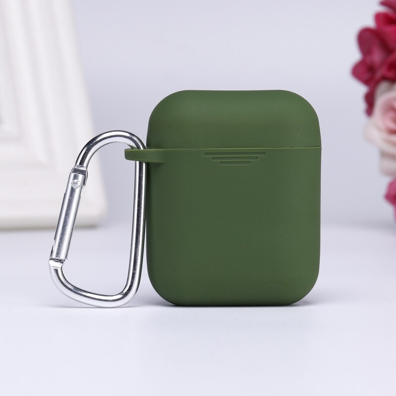 Étui i12 TWS en silicone pour écouteurs Bluetooth sans fil, pare-chocs i9s i10 i9 i11 i14 i15 TWS i12TWS i 12 étuis de protection pour écouteurs: Army Green