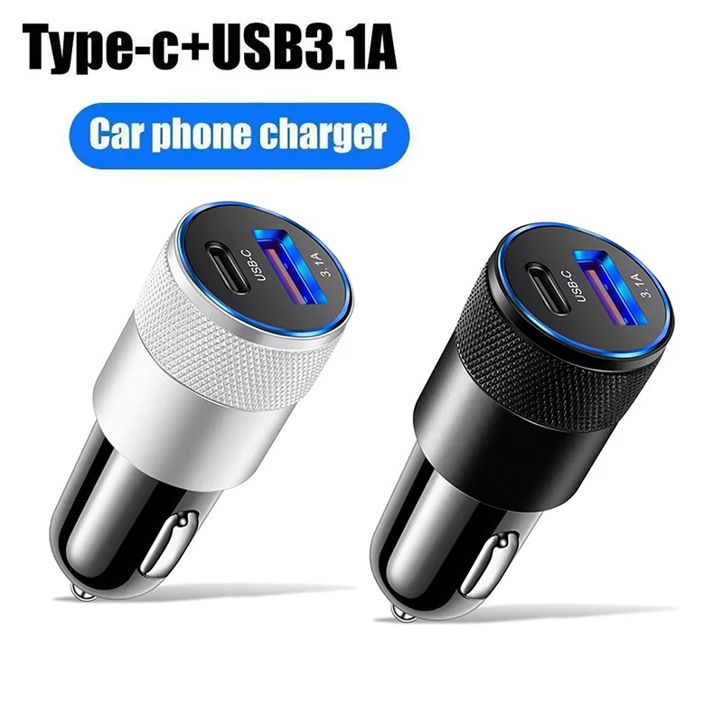 66W Auto-Ladegerät-Adapter USB Typ C Schnelllade-Stecker PD Zigarettenanzünder-Buchse für iPhone Xiaomi Huawei Mobiltelefone